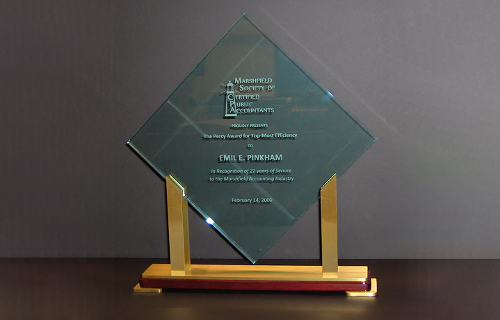 Diamond acrylic recognition award