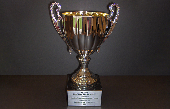 Trophy cup with marble base