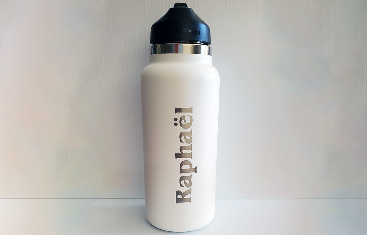 Laser engraved Hydroflask water bottle